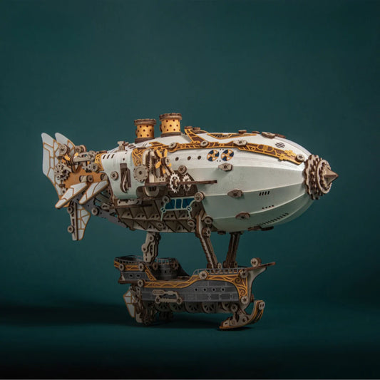 Steam Age Blimp – DIY 3D Wooden Puzzle Kit
