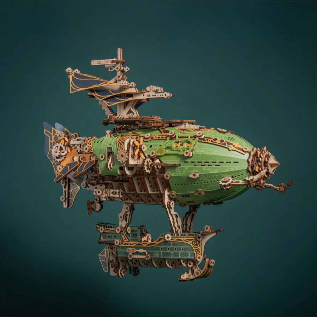 Steam Age Blimp – DIY 3D Wooden Puzzle Kit