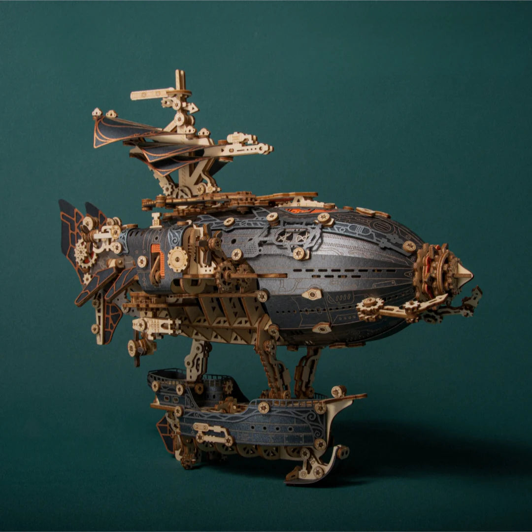 Steam Age Blimp – DIY 3D Wooden Puzzle Kit