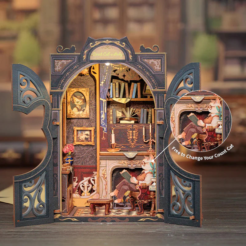 Count Cat’s Study – DIY Book Nook Kit
