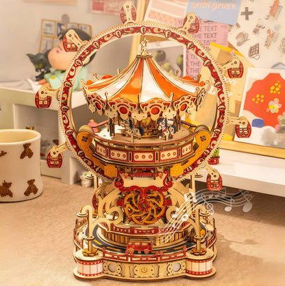Wooden Assembly Ferris Wheel – DIY 3D Wooden Puzzle Kit