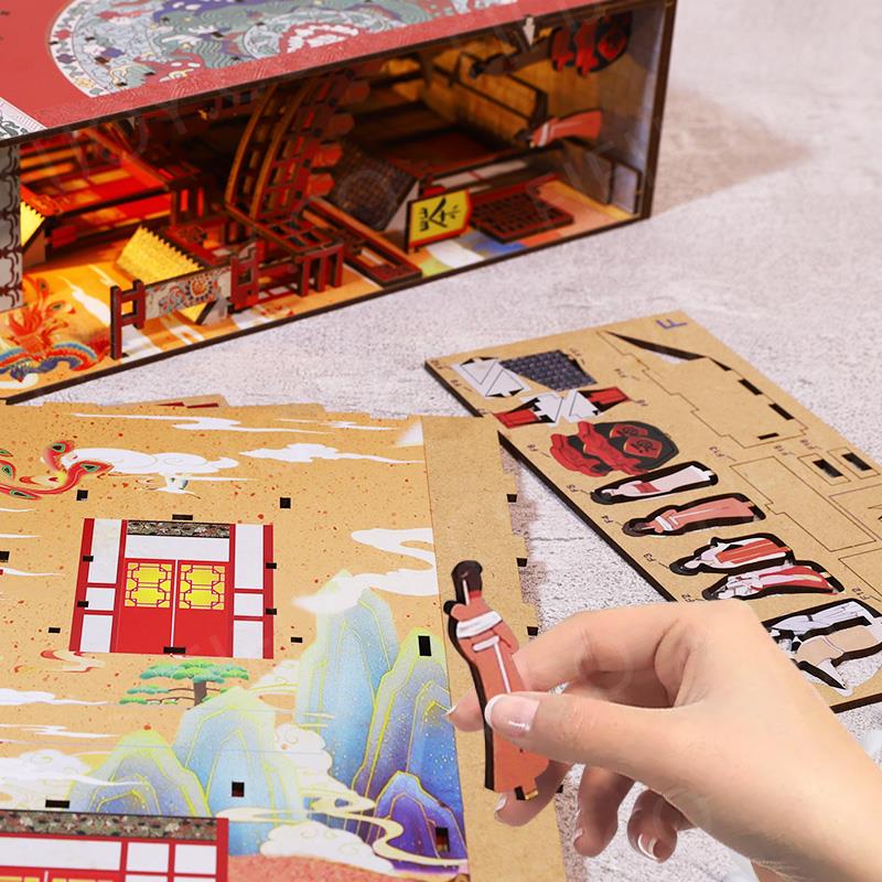 Sakura Alley 3D Wooden Book Nook Kit