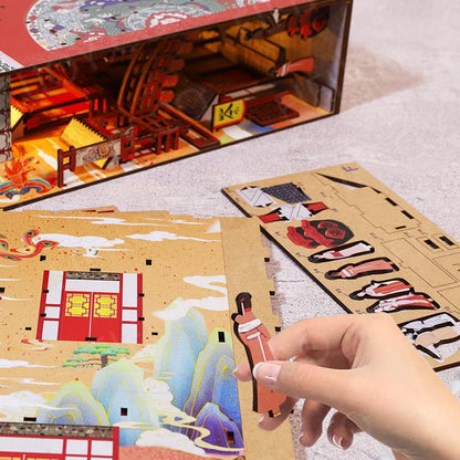 Sakura Alley 3D Wooden Book Nook Kit