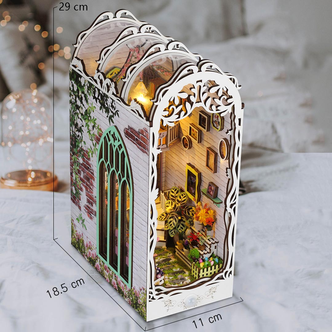 Flower House DIY Book Nook Shelf Insert