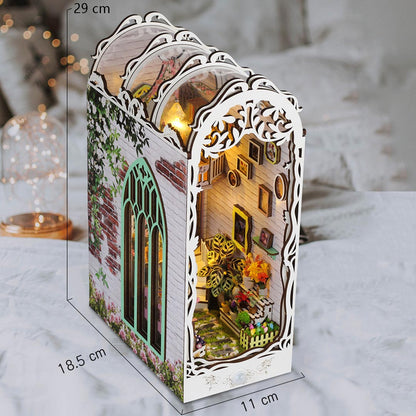 Flower House DIY Book Nook Shelf Insert