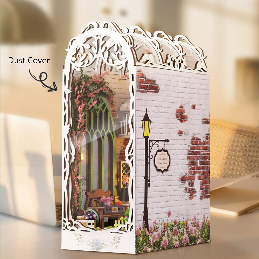 Flower House DIY Book Nook Shelf Insert