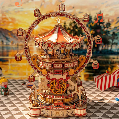 Wooden Assembly Ferris Wheel – DIY 3D Wooden Puzzle Kit