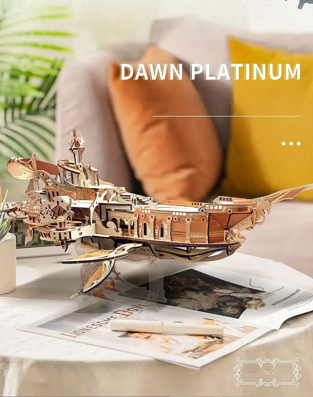 Atlantis Whale Ship – DIY 3D Wooden Puzzle Kit