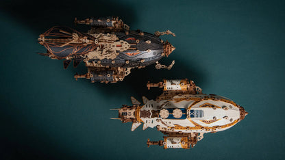 Steam Age Blimp – DIY 3D Wooden Puzzle Kit