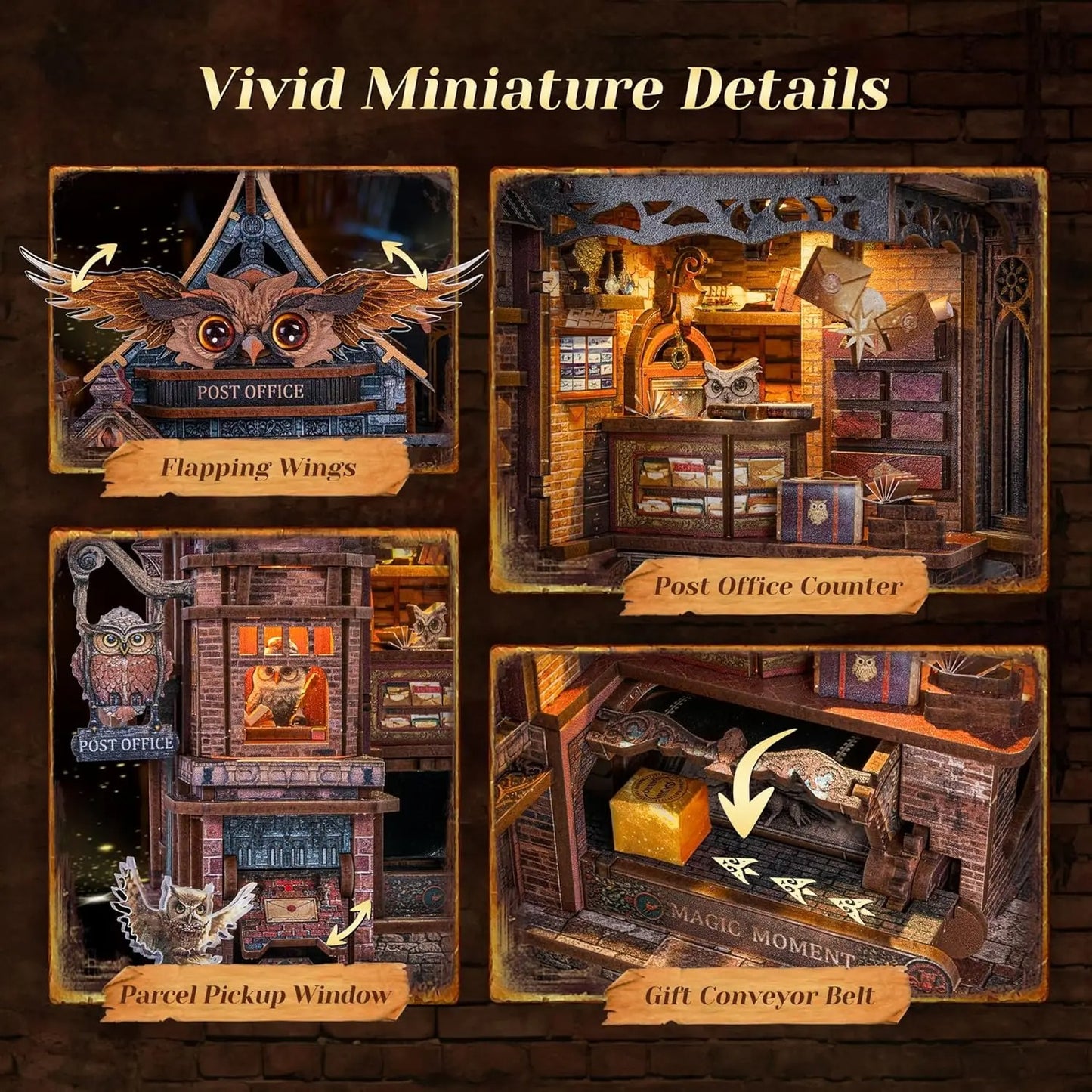 Owl Post Office DIY Miniature House Kit