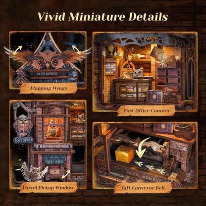 Owl Post Office DIY Miniature House Kit