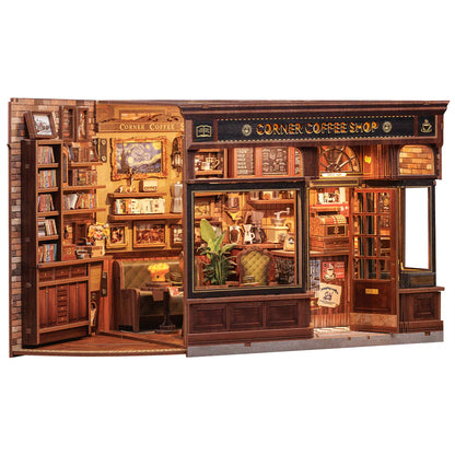 Corner Coffee Shop – DIY Miniature House Kit