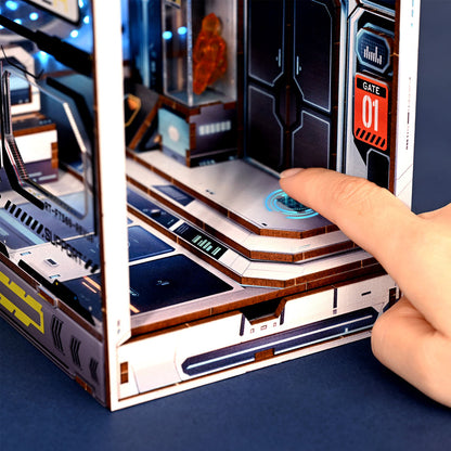 Sci-Fi Alien Hub Wooden Puzzle Book Nook Kit