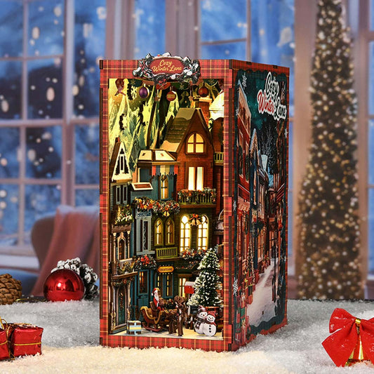 Christmas Corner – DIY Wooden Book Nook Shelf Insert