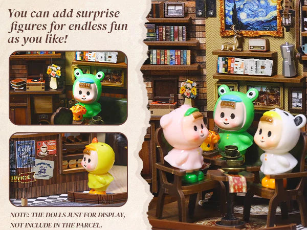 Corner Coffee Shop – DIY Miniature House Kit