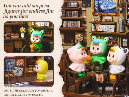 Corner Coffee Shop – DIY Miniature House Kit