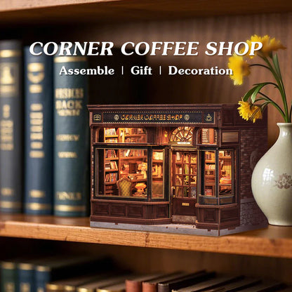 Corner Coffee Shop – DIY Miniature House Kit