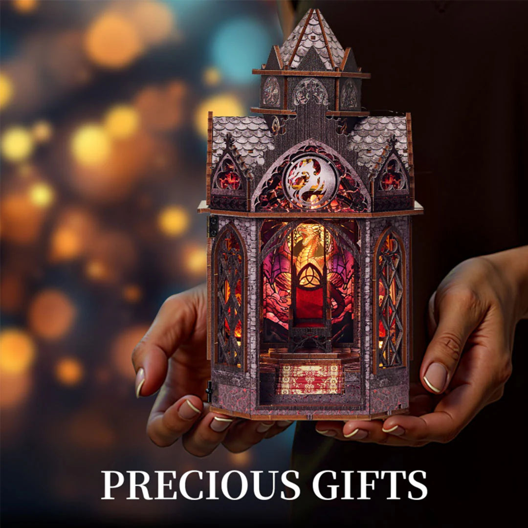 Fourth Wing Book Nook Spire of the Wyrm – DIY Book Nook Shelf Insert