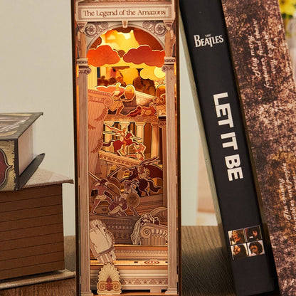 The Legend of the Amazons Wooden Book Nook