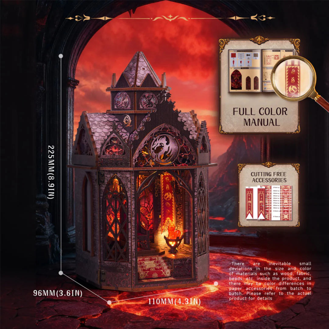 Fourth Wing Book Nook Spire of the Wyrm – DIY Book Nook Shelf Insert