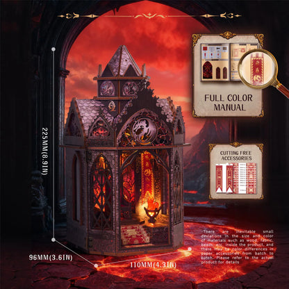 Fourth Wing Book Nook Spire of the Wyrm – DIY Book Nook Shelf Insert