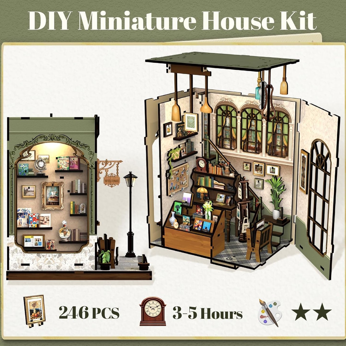 Gallery Bookstore – DIY Miniature House Kit