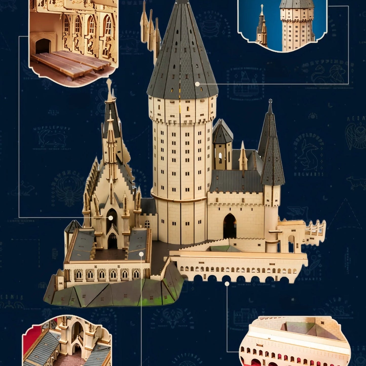Hogwarts™ Castle – Wooden 3D Model Kit