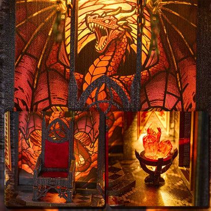 Fourth Wing Book Nook Spire of the Wyrm – DIY Book Nook Shelf Insert