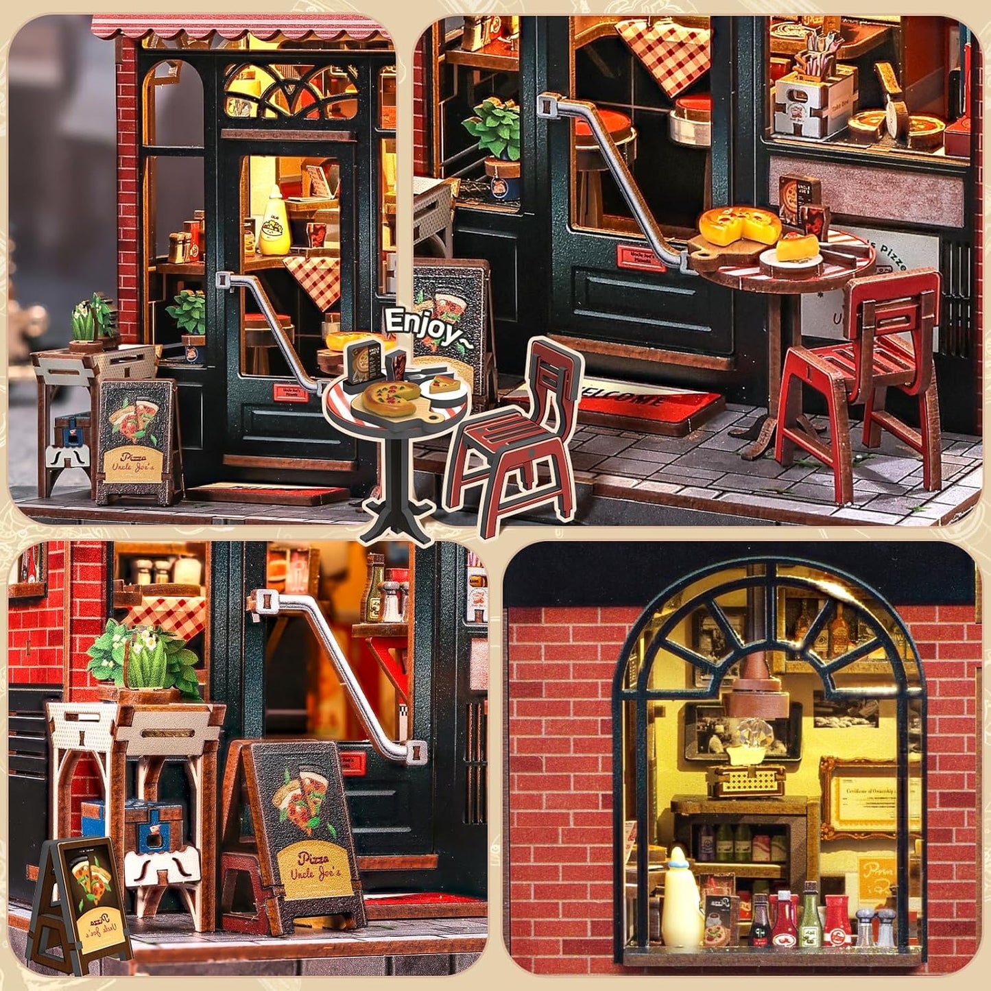 Uncle Joe’s Pizzeria – DIY Miniature House Kit