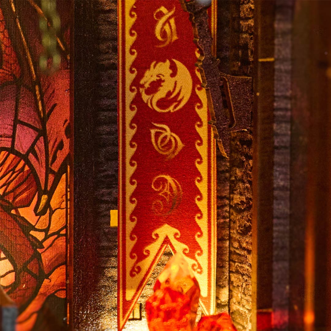 Fourth Wing Book Nook Spire of the Wyrm – DIY Book Nook Shelf Insert