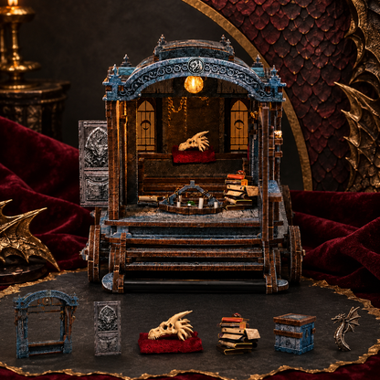 Onyx Dragon Carriage – Dark Fantasy DIY Book Nook Kit