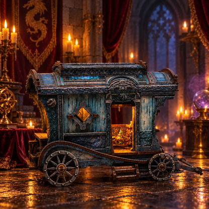 Onyx Dragon Carriage – Dark Fantasy DIY Book Nook Kit
