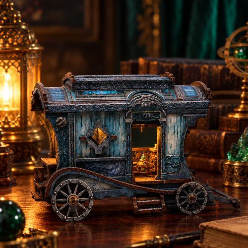 Onyx Dragon Carriage – Dark Fantasy DIY Book Nook Kit