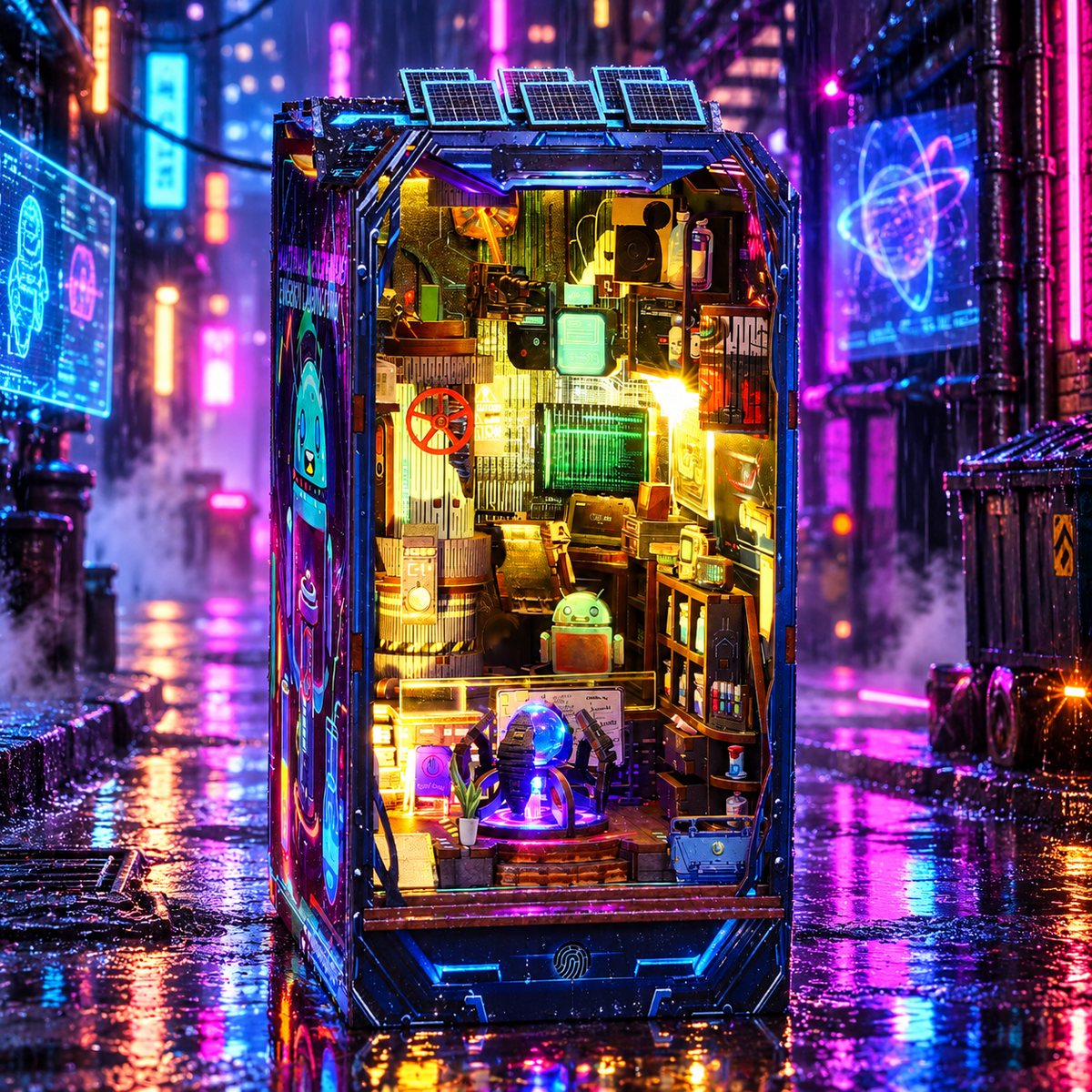 Energy Lab – Cyberpunk Science DIY Book Nook Kit
