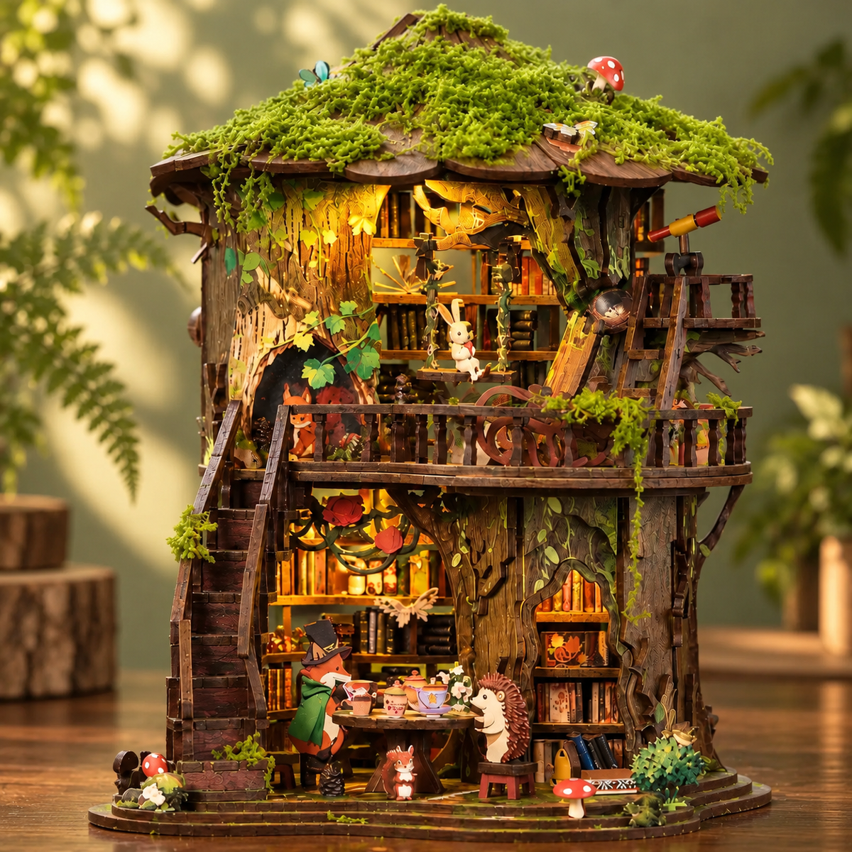 Forest Tea House DIY Miniature Treehouse Kit