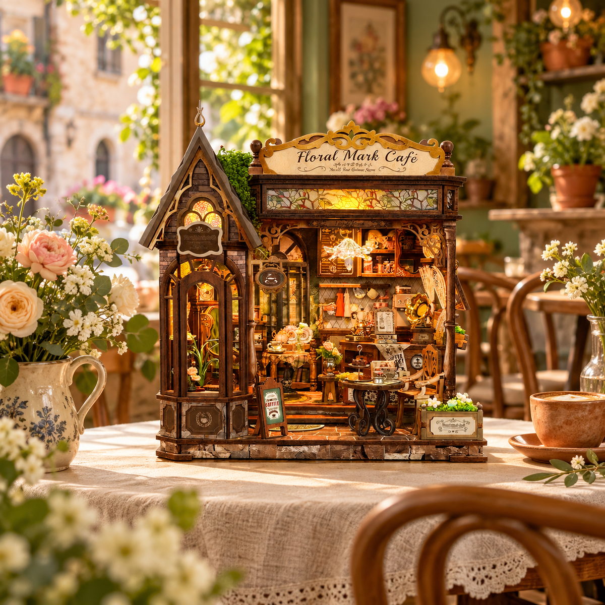 Floral Cafe – Cozy Botanical DIY Miniature Kit
