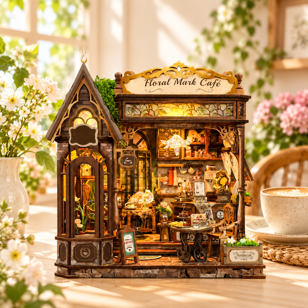 Floral Cafe – Cozy Botanical DIY Miniature Kit