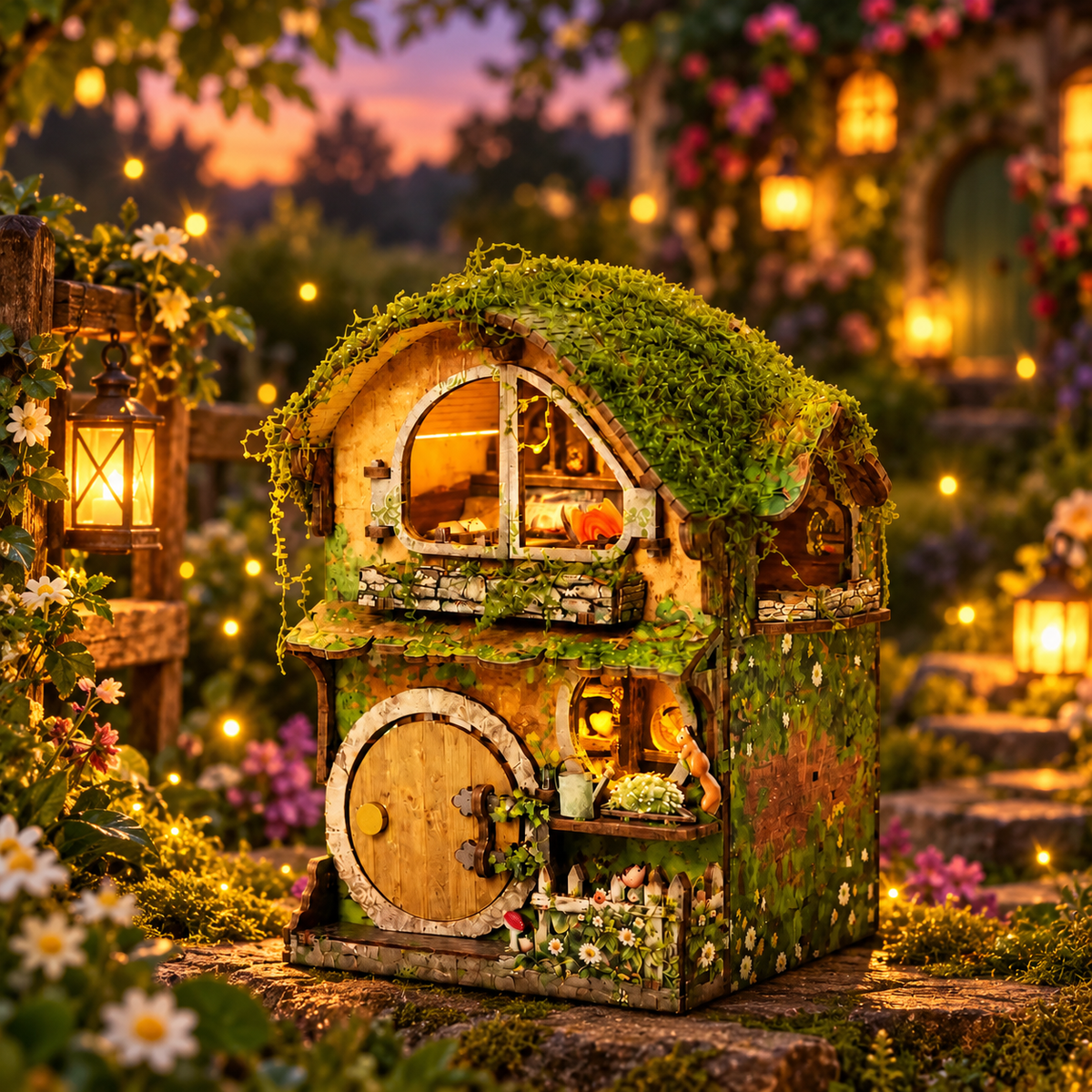 Green Vine Cottage – Cozy Woodland DIY Book Nook Kit