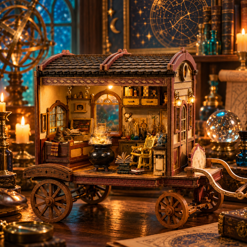 Entropy’s Flow – Magical Wizard Wagon DIY Book Nook Kit