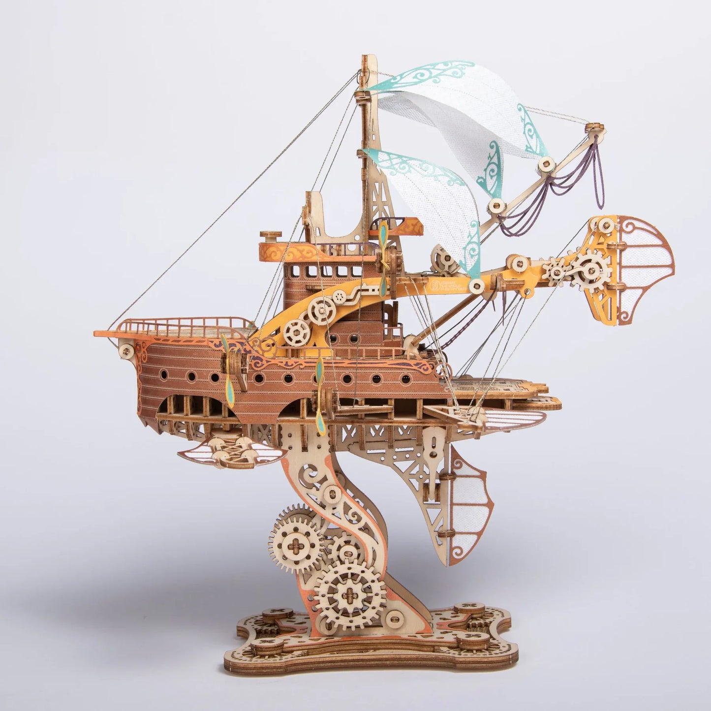Handcrafted Masterpiece Fantasy Airships – DIY Wooden 3D Model Kit
