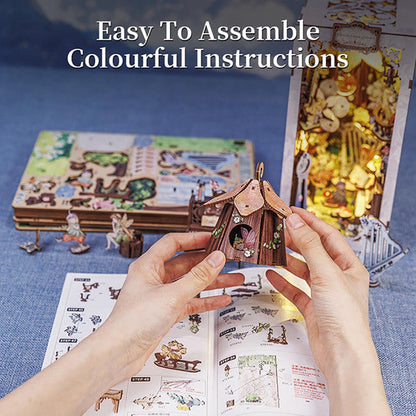 Flower Forest Concert DIY Wooden Book Nook Kit