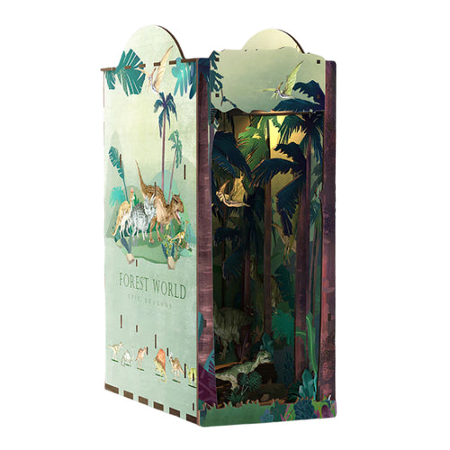 Forest World DIY Wooden Book Nook Shelf Insert