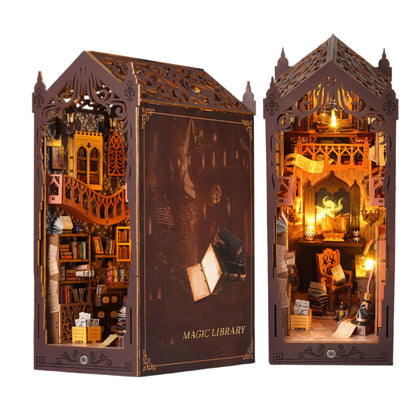 Magic Library Wooden Book Nook Shelf Insert