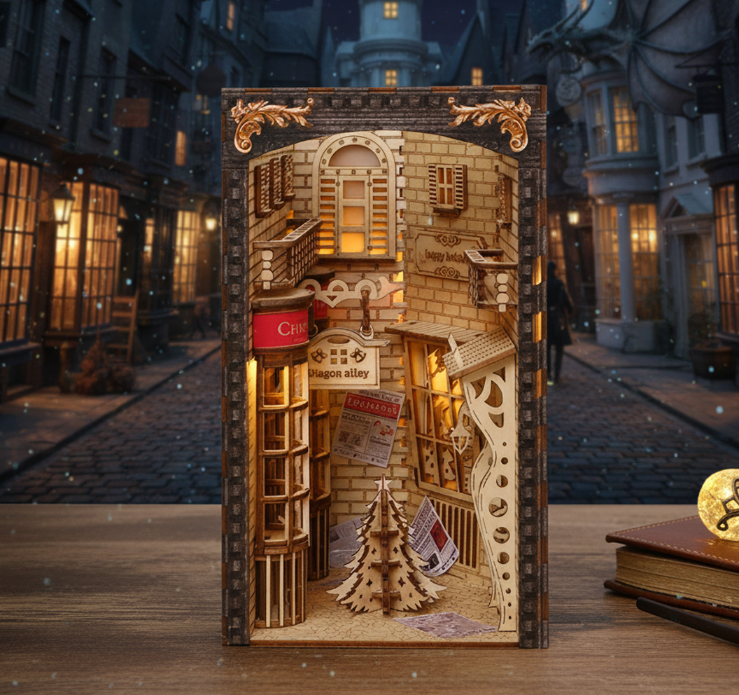 Magic Diagon Alley – Christmas Edition DIY Book Nook Kit