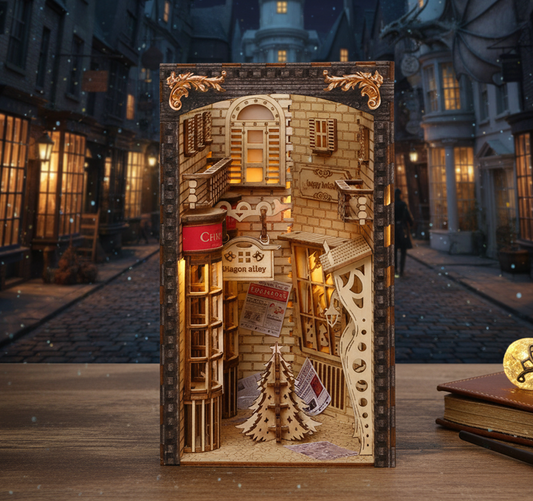 Magic Diagon Alley – Christmas Edition DIY Book Nook Kit