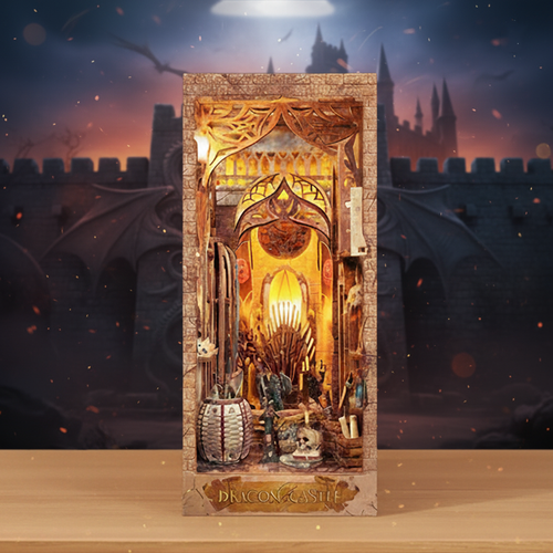 Dragon Castle 3D Wooden Puzzle Book Nook