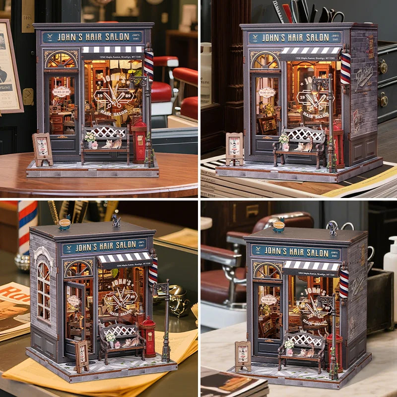 John’s Hair Salon – DIY Miniature House Kit