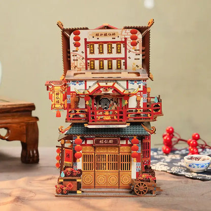 Ancient Restaurant – 3D Wooden Puzzle Desktop Storage Kit