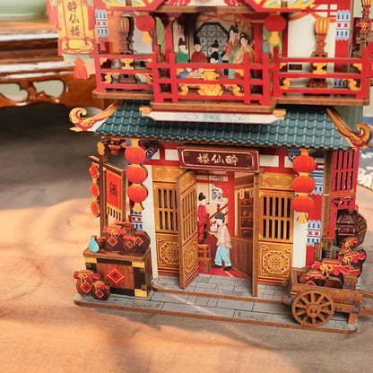 Ancient Restaurant – 3D Wooden Puzzle Desktop Storage Kit