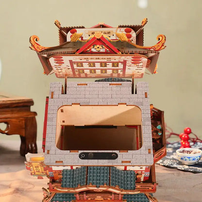 Ancient Restaurant – 3D Wooden Puzzle Desktop Storage Kit